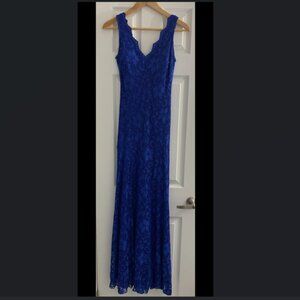 Blue Lace Mermaid Gown